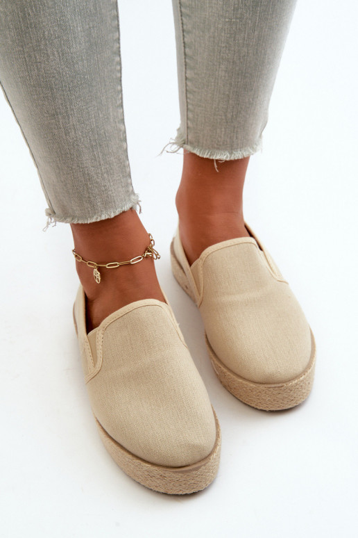 Espadrilles with platform beige Naloenma