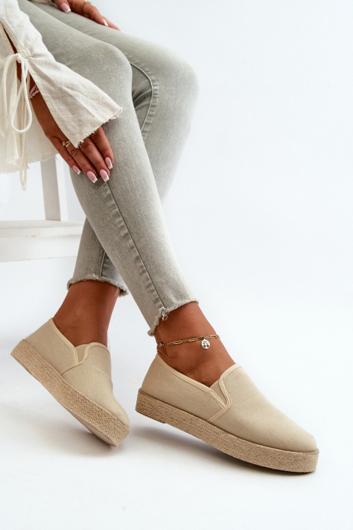 Espadrilles with platform beige Naloenma