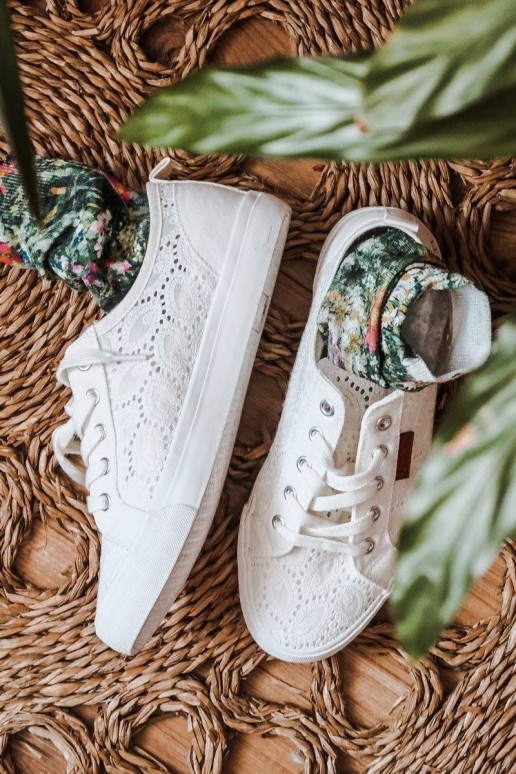 Women's Lace Sneakers BIG STAR White