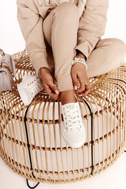 Women's Lace Sneakers BIG STAR White