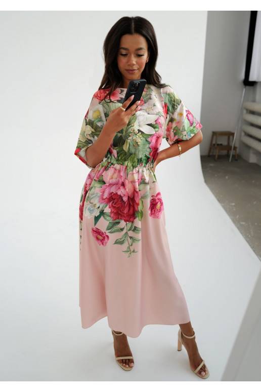 Greta - Powder pink floral printed... Greta - Powder pink floral printed...