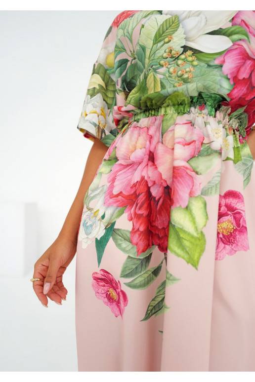 Greta - Powder pink floral printed... Greta - Powder pink floral printed...