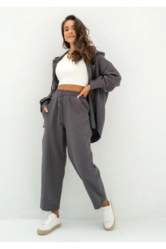 Bloow - Graphite muslin jogger pants