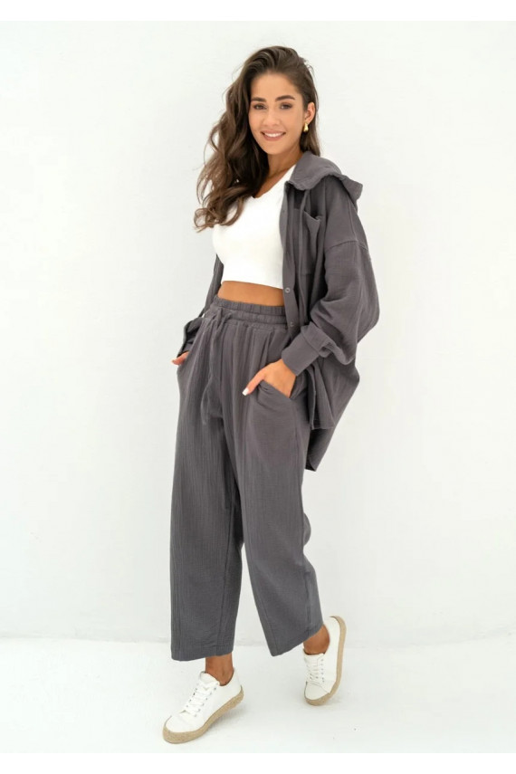Bloow - Graphite muslin jogger pants
