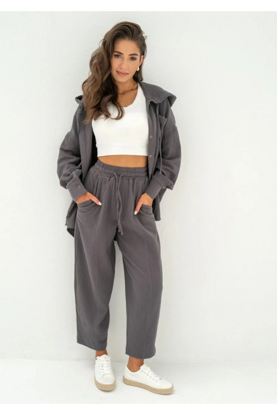 Bloow - Graphite muslin jogger pants