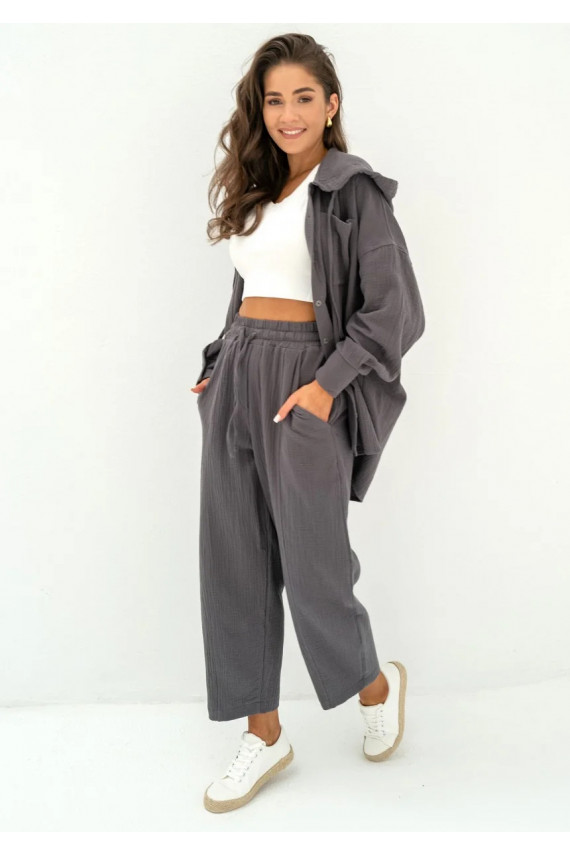 Bloow - Graphite muslin jogger pants