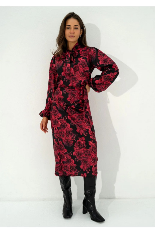 Kinsley - Claret midi wrap dress Kinsley - Claret midi wrap dress