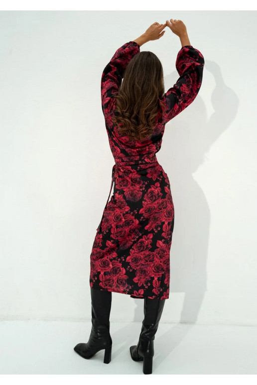 Kinsley - Claret midi wrap dress Kinsley - Claret midi wrap dress