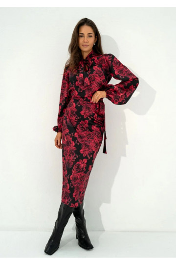 Kinsley - Claret midi wrap...