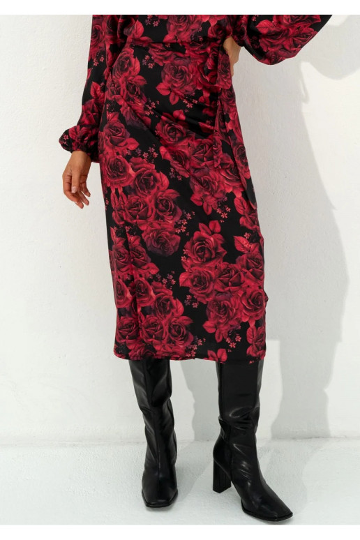 Kinsley - Claret midi wrap dress Kinsley - Claret midi wrap dress