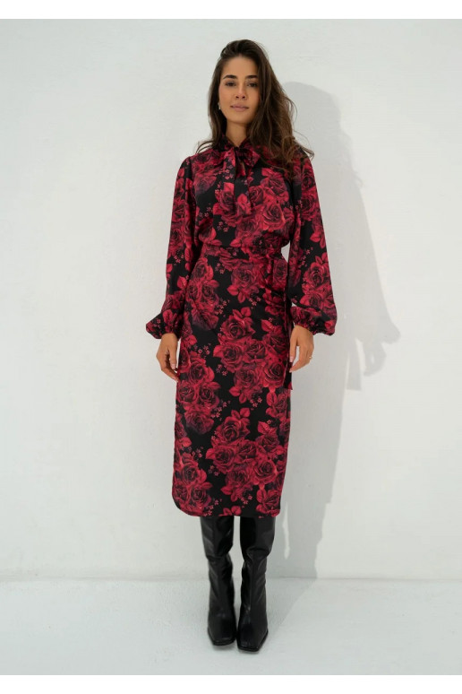 Kinsley - Claret midi wrap dress Kinsley - Claret midi wrap dress