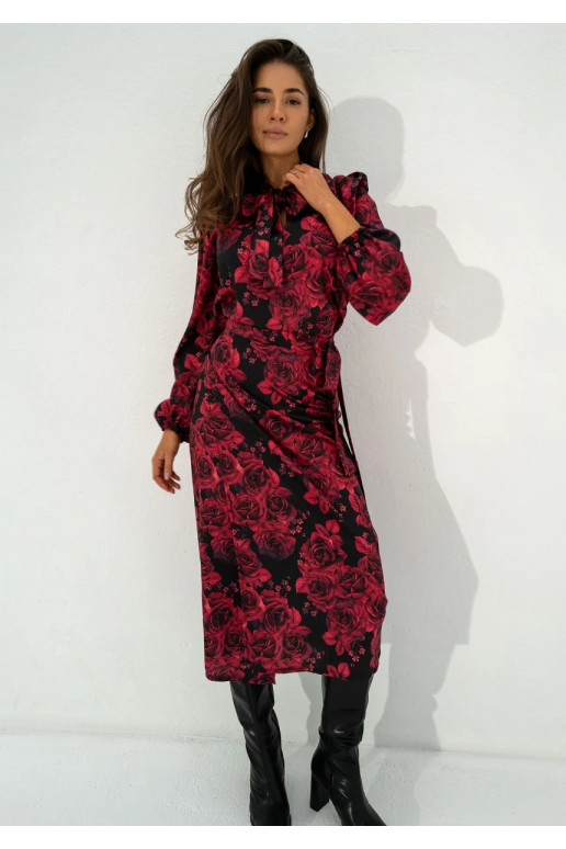 Kinsley - Claret midi wrap dress Kinsley - Claret midi wrap dress