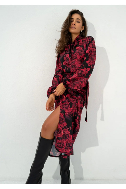 Kinsley - Claret midi wrap dress Kinsley - Claret midi wrap dress