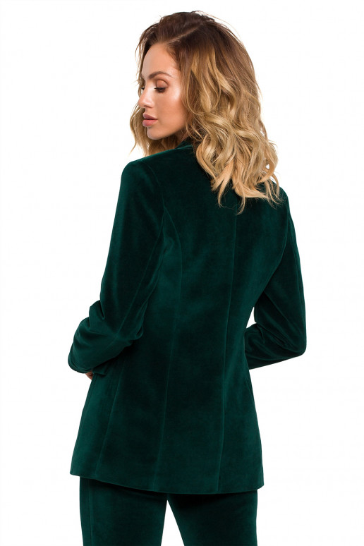 Žalios spalvos veliūrinis švarkas Moe