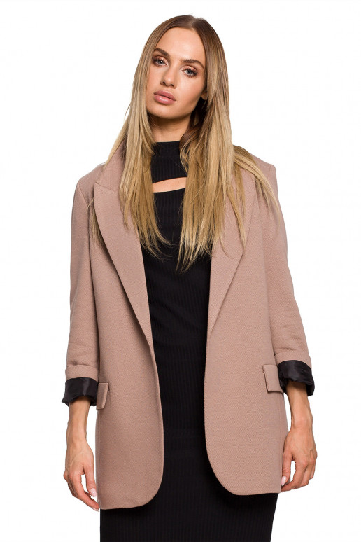 Smėlio spalvos klasikinis švarkas Moe