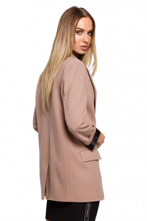 Smėlio spalvos klasikinis švarkas Moe