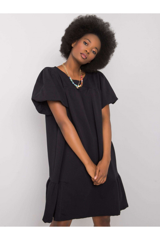Juoda medvilninė suknelė Liliyana RUE...