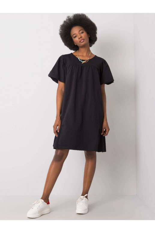 Juoda medvilninė suknelė Liliyana RUE...