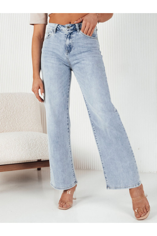 Moteriški džinsai mėlynos spalvos