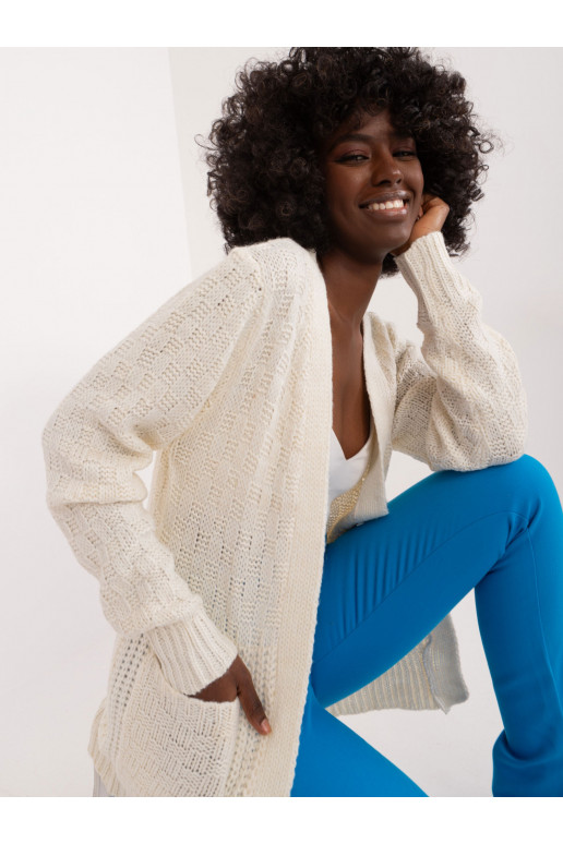 Kardiganas balkšvos spalvos