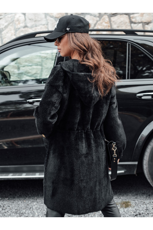 Moteriškas ilgas paltas su gobtuvu...