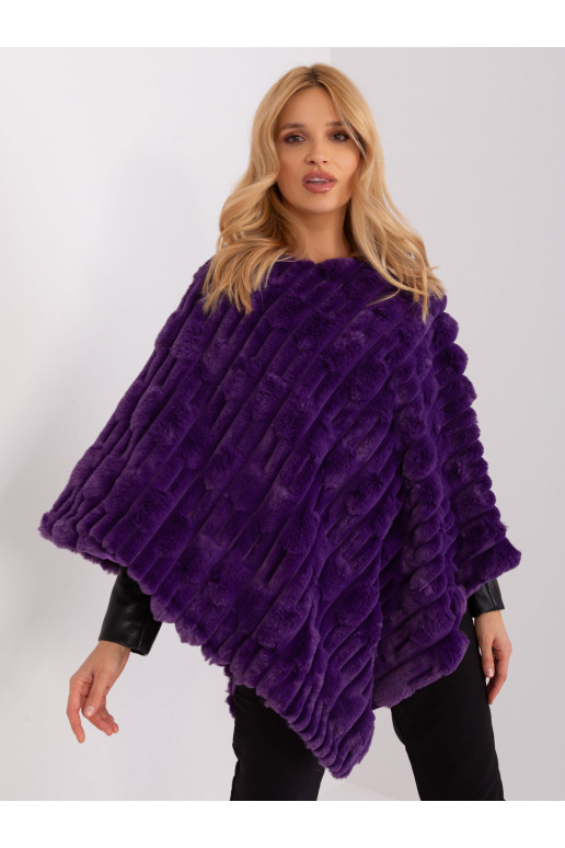 Poncho tamsiai violetinė spalvos
