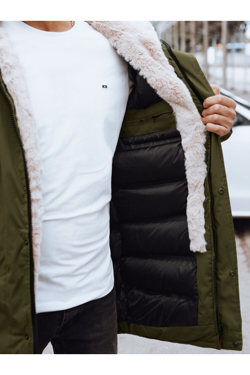 Vyriška žalia žieminė striukė