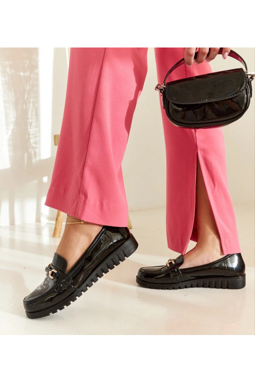 Black patent leather shoes with...