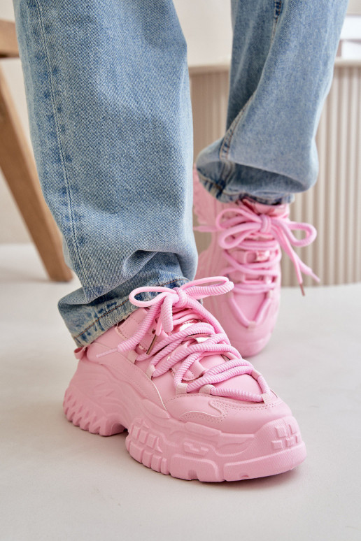 Women's Sneakers on Chunky Sole Pink...