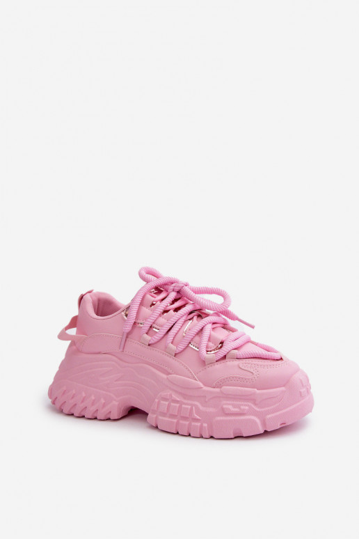 Women's Sneakers on Chunky Sole Pink...