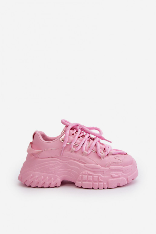 Women's Sneakers on Chunky Sole Pink...