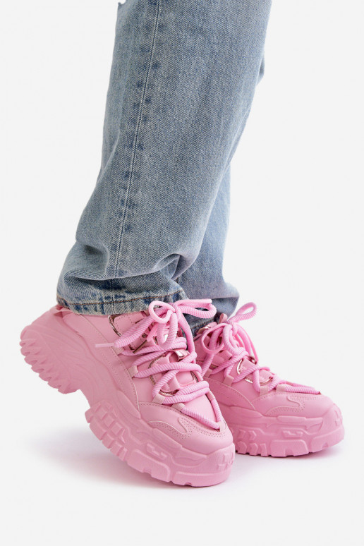 Women's Sneakers on Chunky Sole Pink...