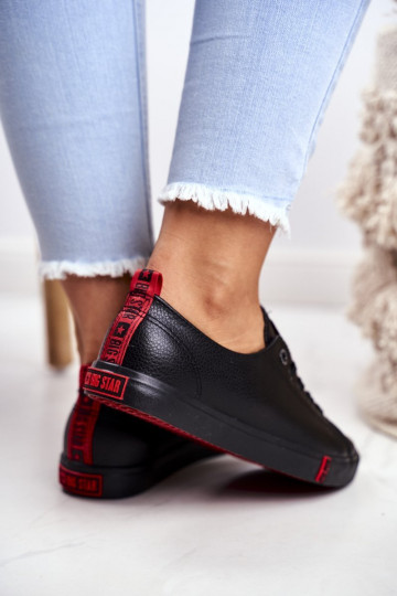 Women's Leather Sneakers Big Star GG274007 Black 2