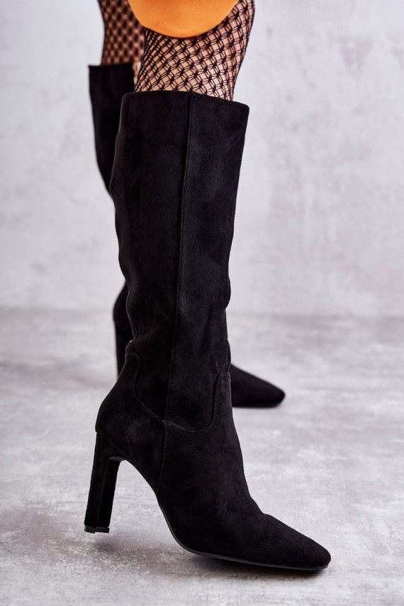 Women's Knee-High Boots Eco-Suede Black Truly Love