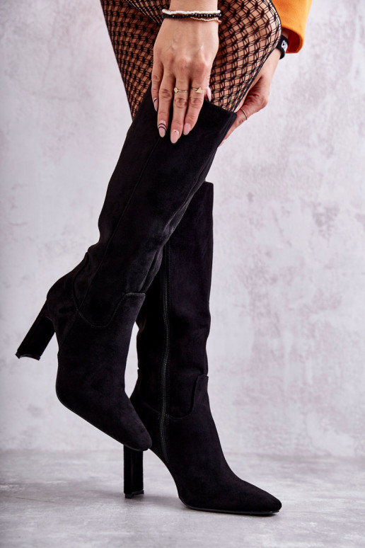 Women's Knee-High Boots Eco-Suede Black Truly Love