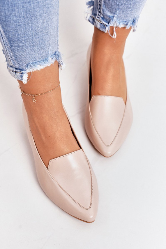 Loafers On Gold Heels Laura Messi 2013 Beige