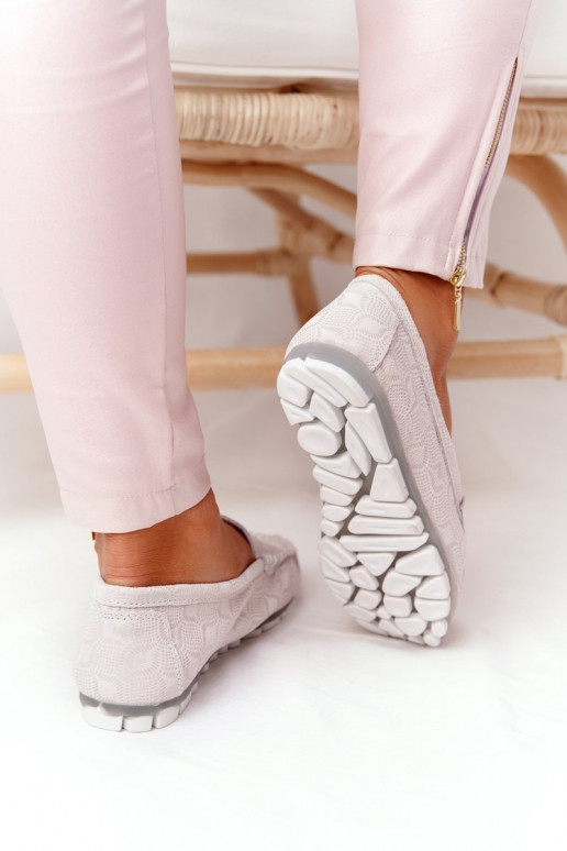 Women s Leather Loafers RIO FLORE Eco-Friendly Beige