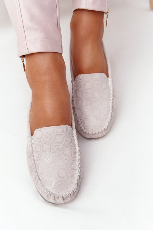 Women s Leather Loafers RIO FLORE Eco-Friendly Beige