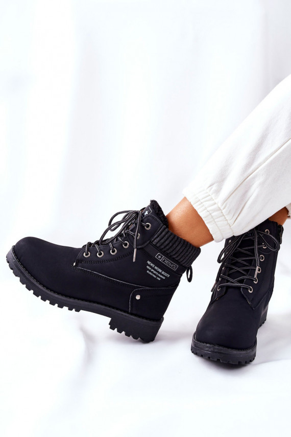 Women s Flat Hiking Boots Black Grunders