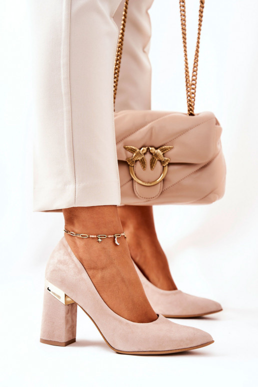 Suede pumps Lewski 3117 Beige