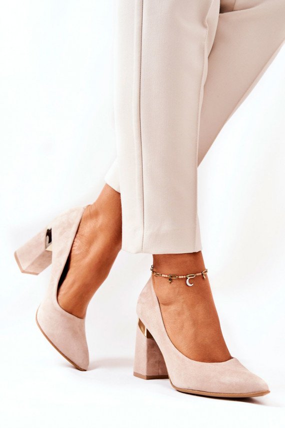 Suede pumps Lewski 3117 Beige