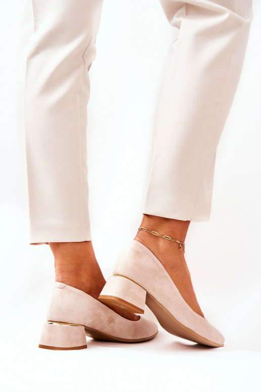 Suede pumps Lewski 3118 Beige