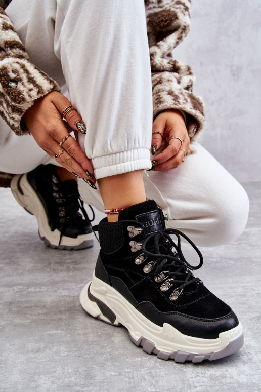 Women's High Sport Shoes GOE KK2N4098 Black
