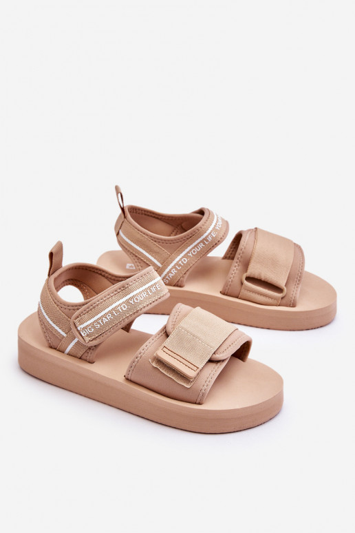 Women's Velcro Sandals Big Star LL274787 Beige