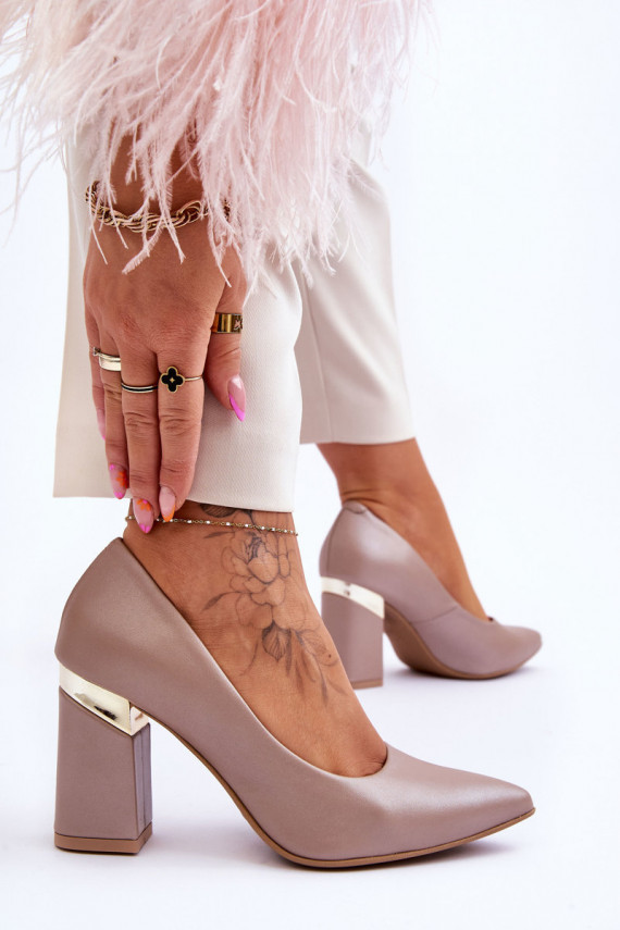 Zazoo 3117 Leather Court Shoes Beige