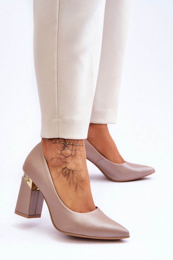 Zazoo 3117 Leather Court Shoes Beige