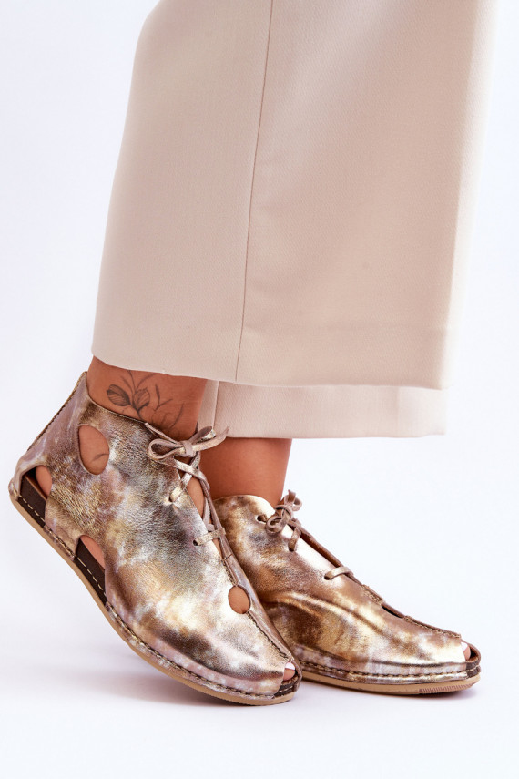 Light Leather Boots Maciejka 03426-42 Gold