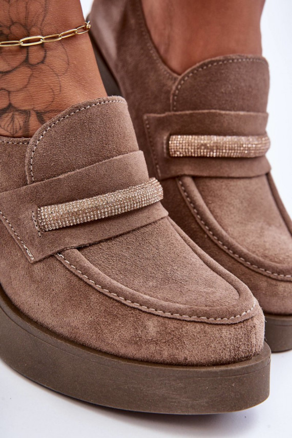 Half-Boots On Heel With Decoration Beige Gelanor