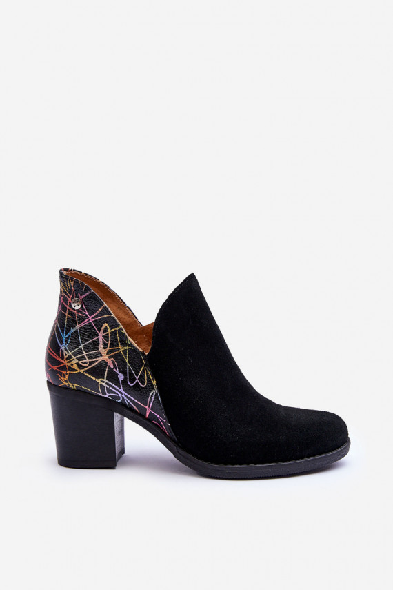 Women's Leather Boots on Maciejka Heel 04492-99 Black