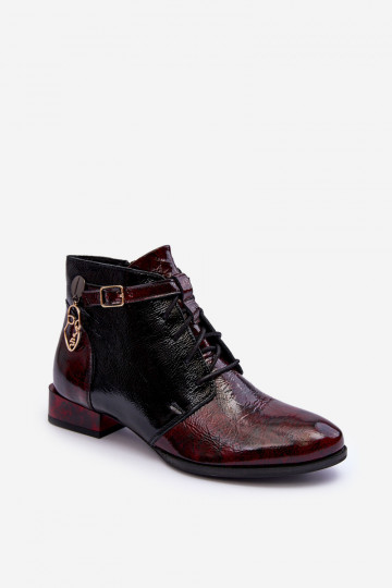 Women's Leather Boots Shoes Maciejka 5743A-23 Burgundy 2